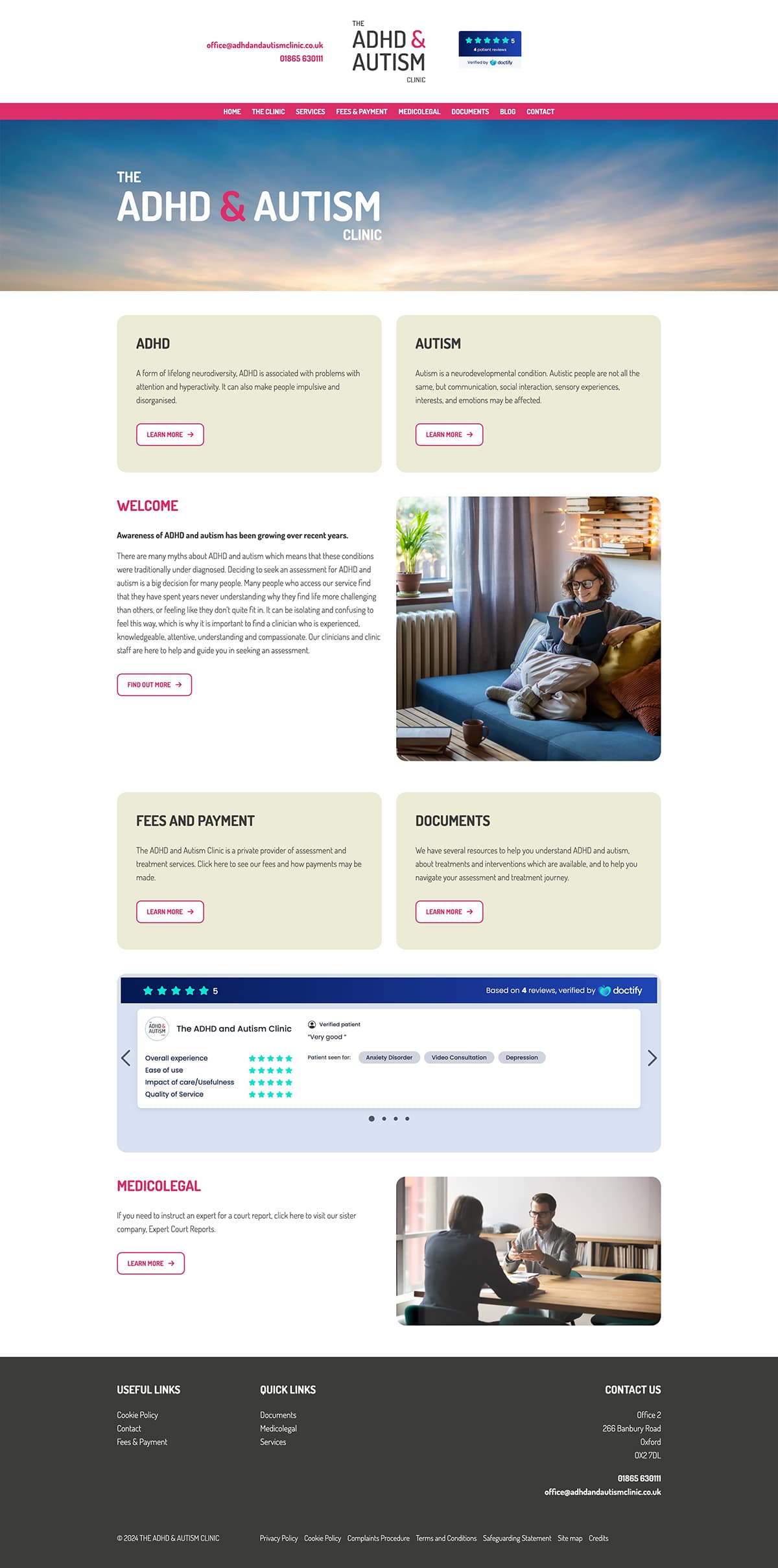 AHDA and Autism marketing website design and build