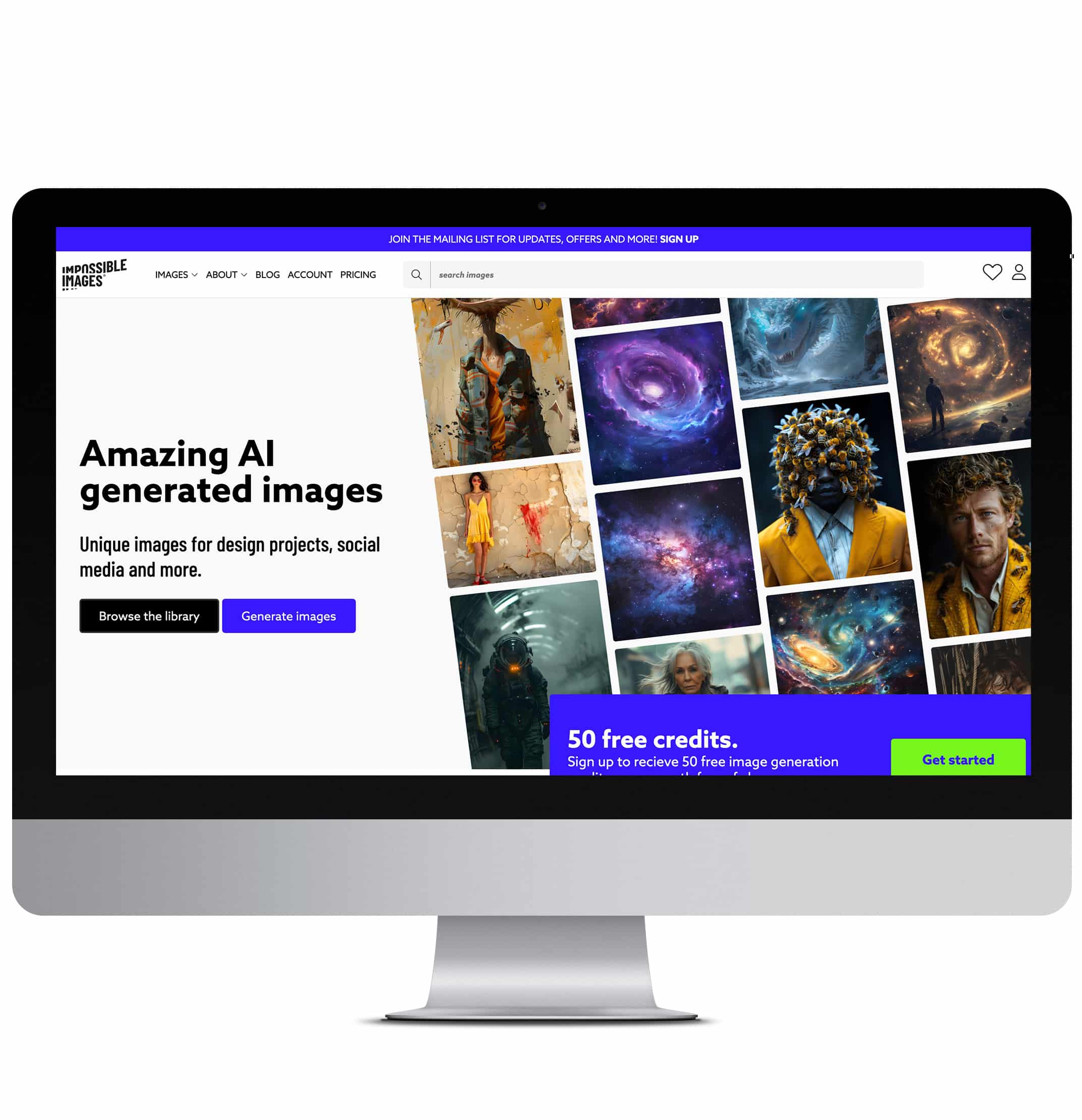 Impossible Images website design and build