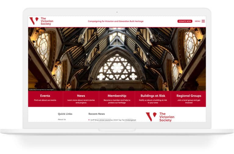 The Victorian Society bespoke website project